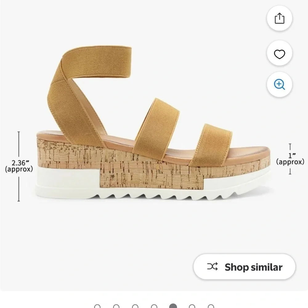 Open toe ankle strap casual platform espadrilles wedge sandals